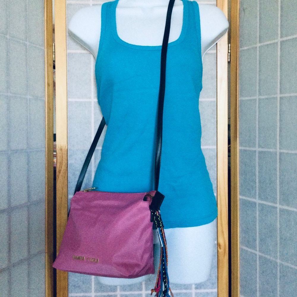 Bimba Y Lola Nylon Crossbody Bag Pink NWOT